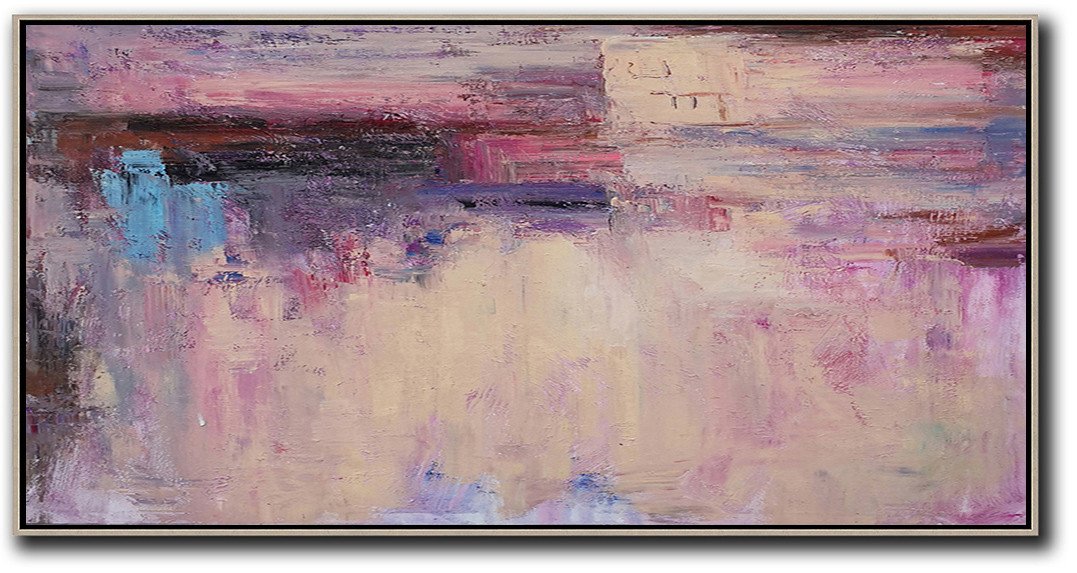 Horizontal Palette Knife Contemporary Art - Wall Art For Sale Huge